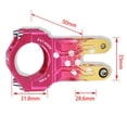thumbnail image 3 of Mosiee Mountain Bike Riser Aluminum Alloy Short Stem Colorful Two-Color Handlebar Stem, 3 of 9