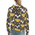 thumbnail image 7 of Kdxio Mouse Cheese Print Womens Oversized Hoodies Sweatshirts Hooded Pullover Tops Sweaters Casual-X-Large, 7 of 7