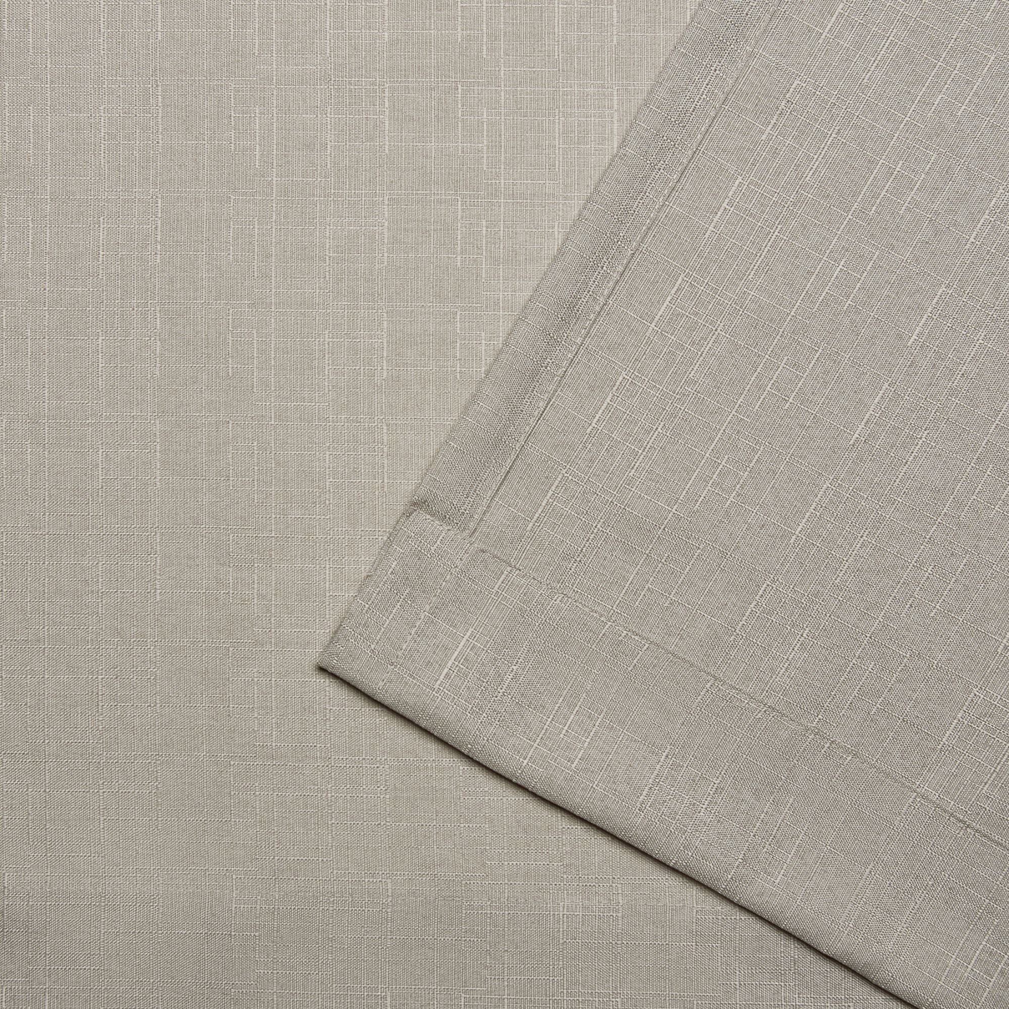 Exclusive Home Curtains Loha Linen Braided Tab Top Curtain Panel Pair, 54x108, Beige