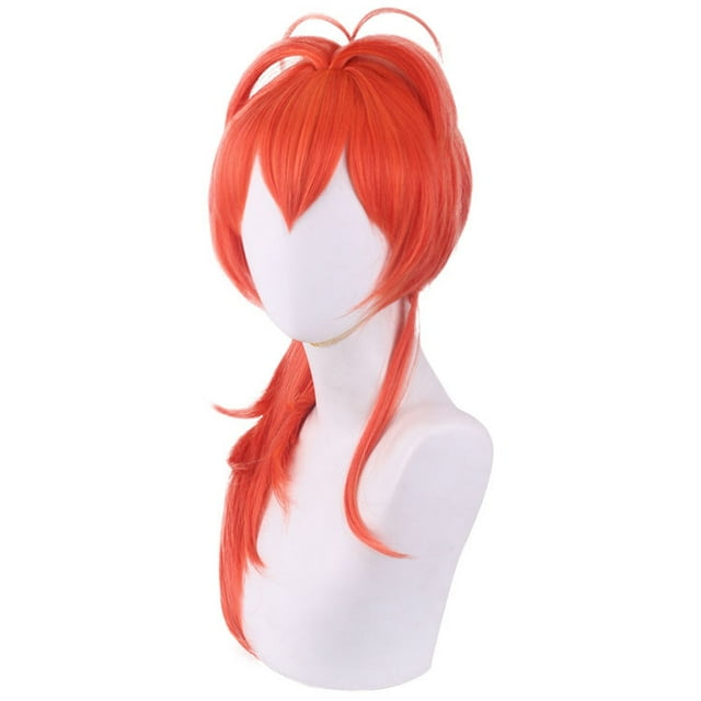 Peluca para cosplay Genshins Impacts Dilucs, pelo sintético, 60 cm
