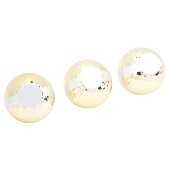 Pelotas de golf NikouMX 3 Piezas Doradas Cinta de Colores
