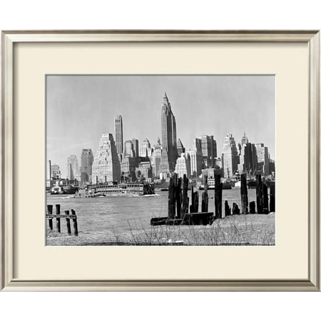 New York Skyline Framed Giclee Print Wall Art - 24x13.5 ...