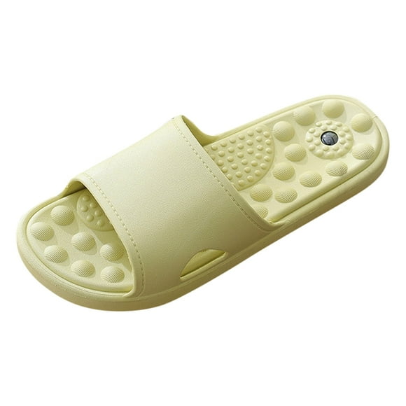 OJinShaWanO Chinese Slippers for Women Mesh Womens Couple Shoes Solid Color Non Foot Massage Slippers Summer Home Bathroom Platform Slippers