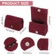 thumbnail image 2 of Caja de anillos de terciopelo Uxcell, caja de joyería de viaje, organizador portátil de anillos pequeños para almacenamiento de anillos, aretes y joyas, regalo para mujeres y niñas, rojo, 2 of 7