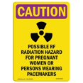 thumbnail image 1 of SignMission OS-CR-A-1824-V-10247 18 x 24 in. OSHA Caution Radiation Sign - Possible RF Radiation with Symbol, 1 of 1