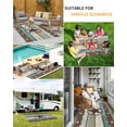 thumbnail image 5 of Outdoor Rug 5x8 ft Farmhouse Waterproof Outdoor Patio Rug Mat Non Slip Outside Area Rugs Carpet for RV,Camping,Porch,Deck,Pool,Balconybackyard,Wood Texture Barn Star Brown Turquoise, 5 of 9