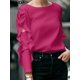 thumbnail image 5 of Blusa elegante de otoño VONDA de talla grande 5XL, color liso, a la moda, para mujer, 2024, con volantes, manga larga, holgada, informal, 5 of 5
