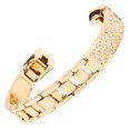 thumbnail image 4 of Bracelet en Acier Inoxydable pour Femmes avec Incrustation de Strass, Bracelet de Décoration pour FitbitGold, 4 of 10