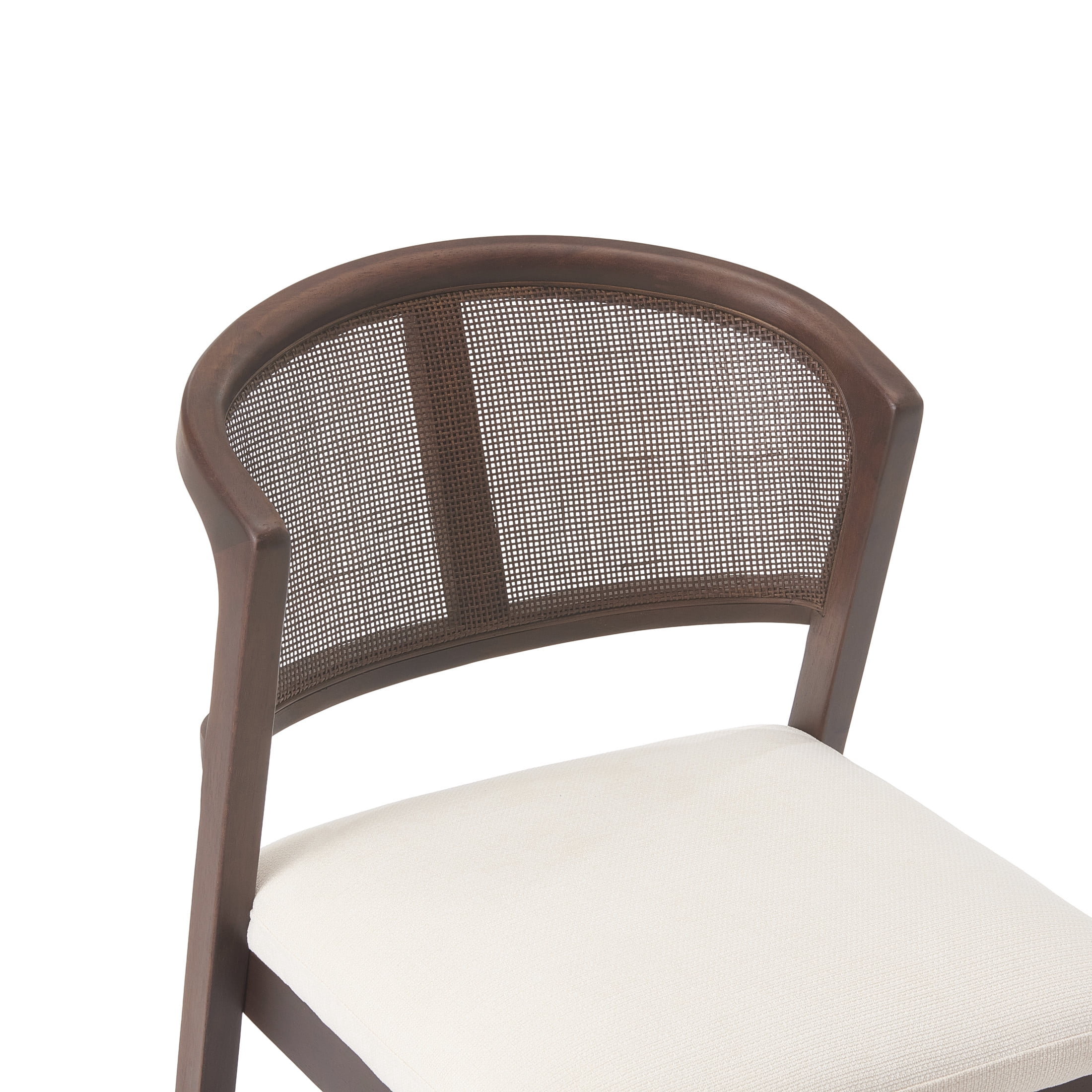 Christopher Knight Home Modern Armless Dining Chairs with Cane Back, Wood Frame, Walnut, Set of 4