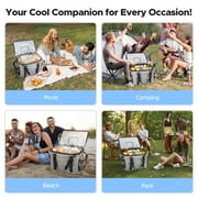 WARMOUNTS Insulated Bag 75 Cans & Soft Cooler Bag 2 in 1, w/ Insulating Cover, Upgraded Leakproof Camping Cooler Bag 2 Compartment for Camping Hiking Picnic Beach
