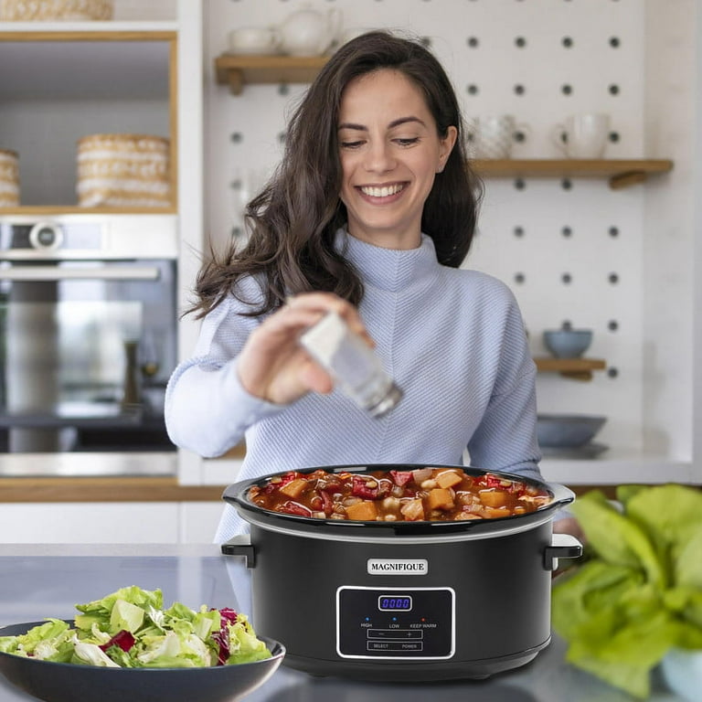 Crock Pot Slow Cooker 8 Quart Programmable Slow Cooker with Digital  Countdown