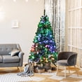 thumbnail image 2 of Costway 6ft Pre-lit Fiber Optic PVC Artificial Christmas Tree w/ 617 Branch Tips, 2 of 10