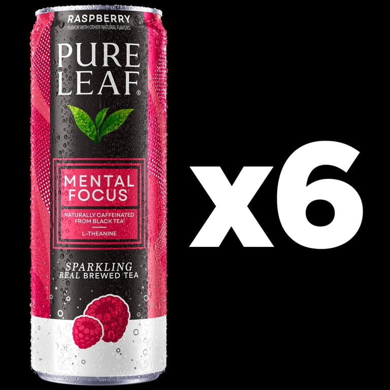 Pure Leaf Mental Focus Sparkling Raspberry Iced Tea, 12 fl oz, 6 Pack photo 2