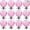 Pink 12PCS, variant on 12 PCS Crystal Cabinet Knobs Round Glass Bubbles Knobs Smooth Drawer Pulls Handle for Home, Cabinet, Drawer and Dresser with 3 Different Size Screws, 30MM (Transparent)