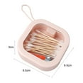 thumbnail image 5 of Pebbuoy Rotating Jewelry Box Transparent Window Portable Hanging Rope Hair Tie Organizer Travel Qtip Holder Cotton Swabs Dispenser Kids Hair Accessory Box, 5 of 6