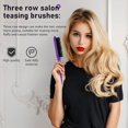 thumbnail image 3 of 12pcs/set Hair Styling Comb Set - Detangling Brush for All Hair Types - Teasing Rat Tail Comb - Silicone Scalp Massager - Shampoo Brush - Hairdressing Spray Bottle, 3 of 7