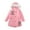 Pink, variant on Hooded Jacket Coat Gift for Girls Girls Winter Coat Water Resistant for Kids Long Parka Warm Hooded Puffer Jacket Save Big