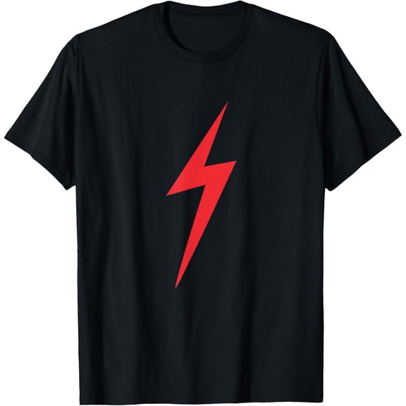 Red Lightning Electric Bolt Storm Graphic T-Shirt