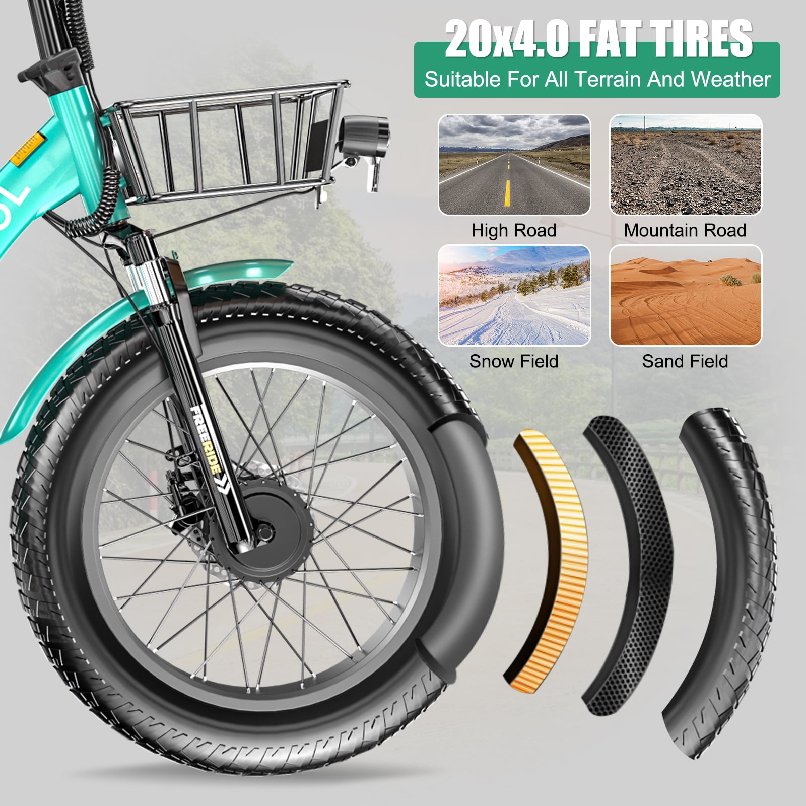 20" x 4" Fat Tire Electric Tricycle for Adult, 7 Speeds Electric Trike 48V 500W Motorized Tricycle , Electric Three Wheels Bicycle for Senior, Aluminum Frame & Rear Basket ,16mph
