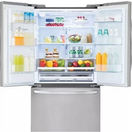 LG 28 Cu. ft. Smart Wi-Fi Enabled French Door Refrigerator  Stainless Steel (LMXS28626S)