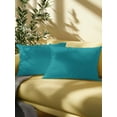 thumbnail image 5 of 1 Pack Outdoor Throw Pillow, Teal Waterproof Pillow with Insert Included, Turquoise Pure Teal Decorative Accent Cushion Lumbar Pillows for Patio Porch, 12 x 20 In, 5 of 8