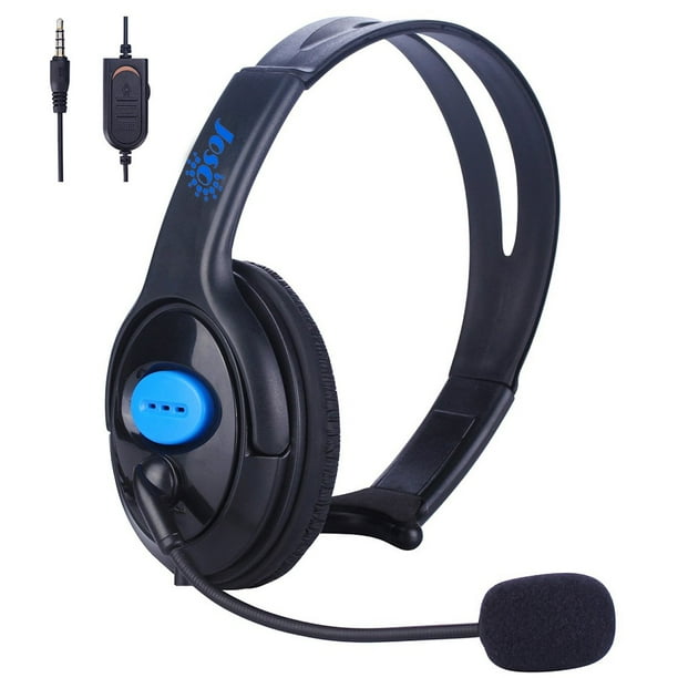 Ps4 Wired Unilateral Headphone 3 5mm Online Live Chat Gaming Headset With Microphone Volume Control Adjustable Headband For Sony Playstation 4 Ps4 Slim Ps4 Pro Controller Black Walmart Com