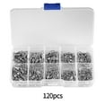 thumbnail image 2 of Fishing Connector, Stainless Steel 120Pcs Shock Resistant Solids Rings  For Sea, 2 of 8