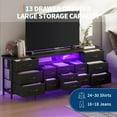 thumbnail image 4 of GloryStar 70-Inch Media Console, TV Stand with Drawers, Integrated Outlet, and LED Lighting for 65–80 Inch Televisions, 4 of 8