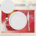 thumbnail image 2 of Ambesonne Vemilion Place Mats Set of 4, Cupcake with Beams, Standard Size, Vermilion Pink and Red, 2 of 5