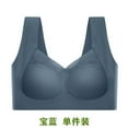 thumbnail image 2 of UoCefik Zenchic Bra - Seamless Powerful Push Up Wireless Bra Lift Full-Figure Posture Correcting Bra Ice Silk Anti Sagging Bra Royal Blue 2X-Large, 2 of 4
