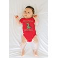 thumbnail image 2 of Big Tree Rex T Rex Ugly Christmas Sweater Soft Baby One Piece Red 0-3 M, 2 of 6