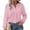*Pink, variant on ClodeEU Women's Long Sleeve Henley Button Shirt ,Casual Loose Fit Classic Blouse Army Green,Womens Plus XXL