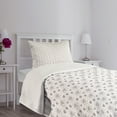 thumbnail image 5 of Ambesonne Diamonds Quilted Bedspread Set 2 Pcs, Hand Drawn Crystals, Twin Size, Black White, 5 of 6