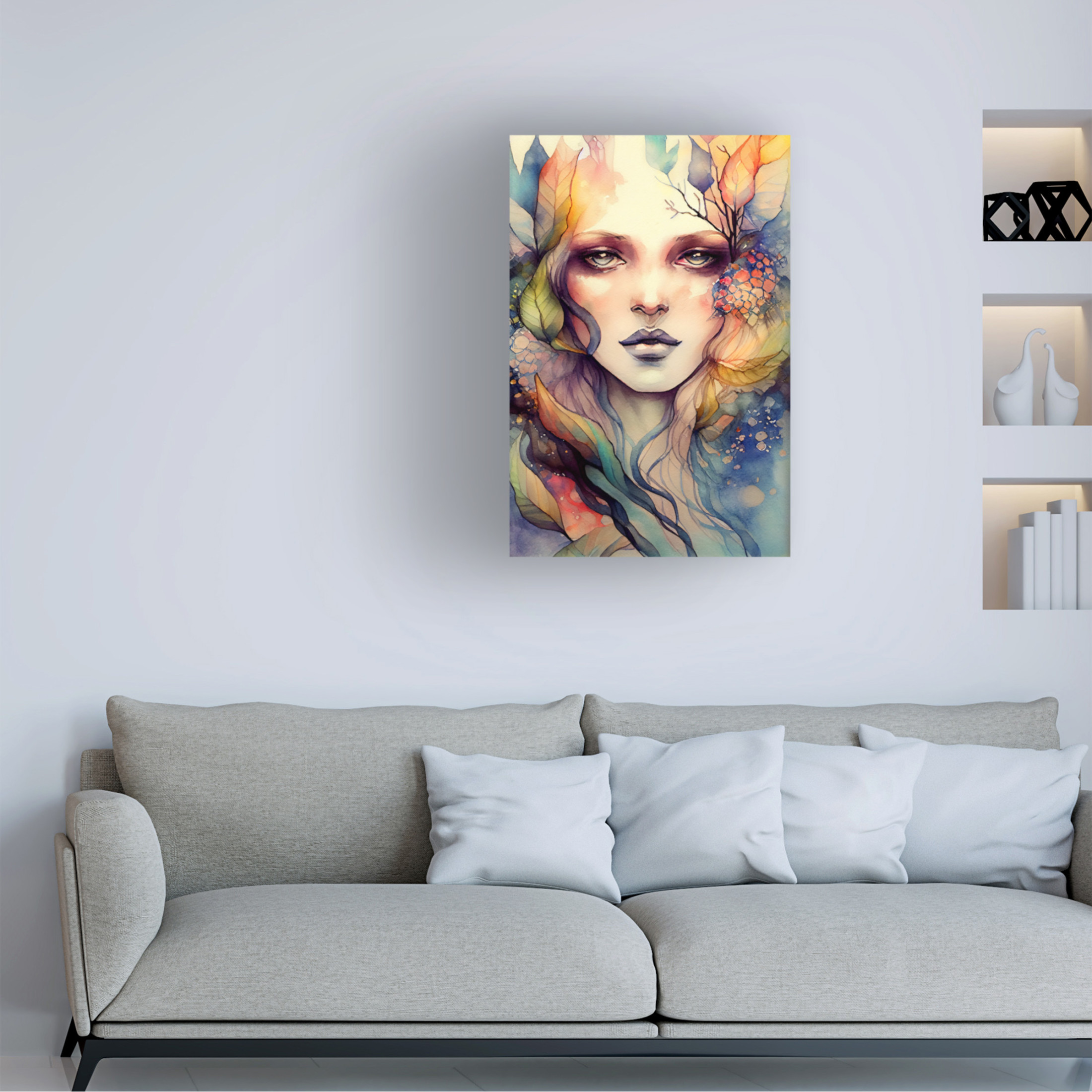 Canvas Wall Art - Sasha 'Woman VI' Wall Art for Living Room, Bedroom, or Office Décor by Trademark Fine Art - 30 x 47 Inches