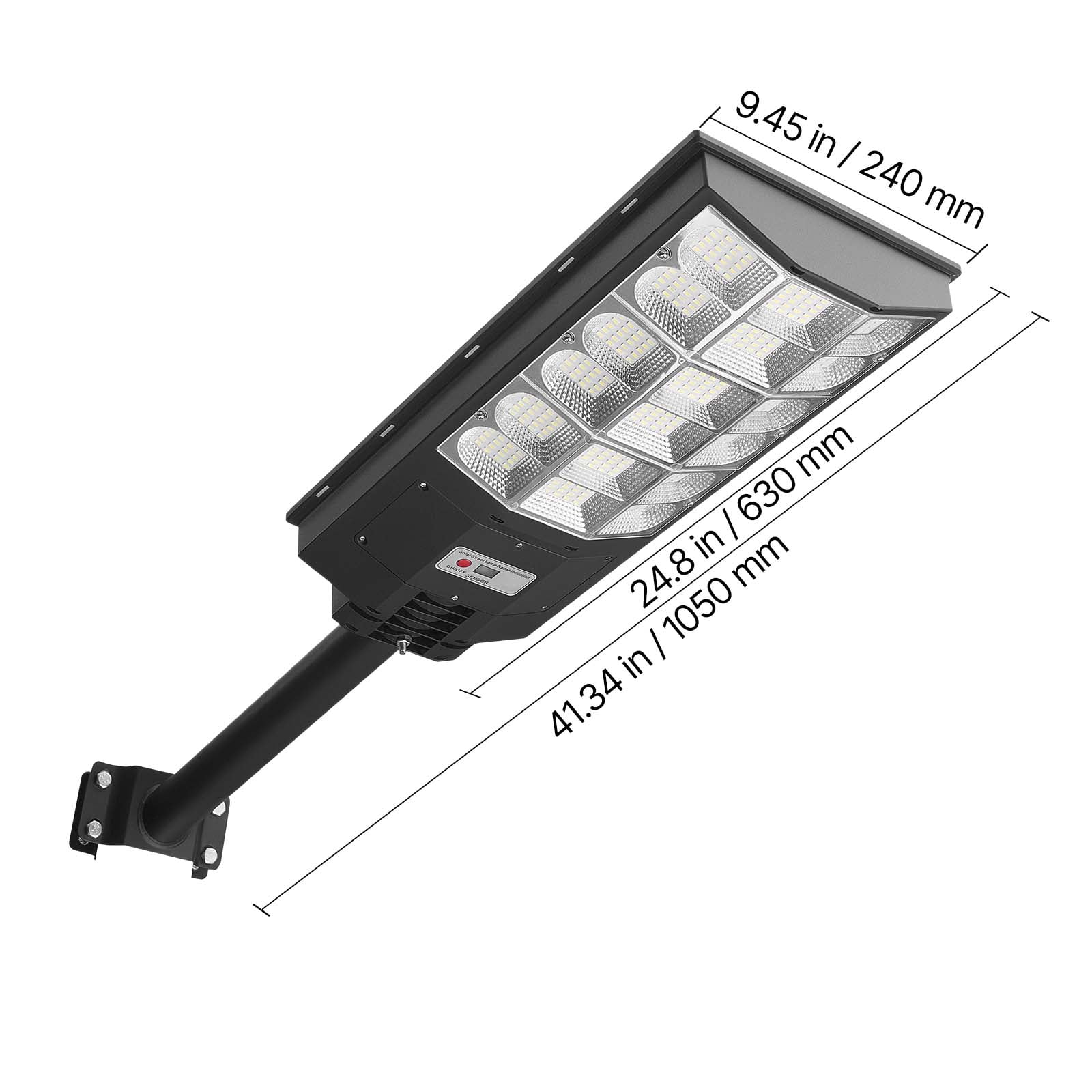 VEVOR 12000W Solar Street Light Outdoor, 900000LM, Commercial Parking Lot Light Dusk to Dawn, LED Flood Security Lamp with Motion Sensor, IP65 Waterproof Wide Angle Outdoor Lighting,for Driveway Yard