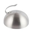thumbnail image 5 of deevoka Basting Cover Stainless Steel Griddle Burger Cover for Steak Kitchen Cooking 15cmx7.5cm, 5 of 9
