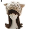 thumbnail image 5 of ruhuadgb Women's Winter Knit Crochet Braided Cat Ears Beret Beanie Ski Knitted Hat Cap, 5 of 7