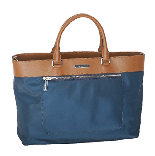 Michael Kors Large Colgate East West Leather & Nylon Tote Shoulder Bag,  Navy 