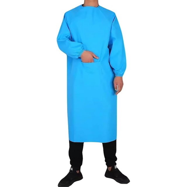 Tablier de Cuisine à Manches Longues Imperméable pour Adultes