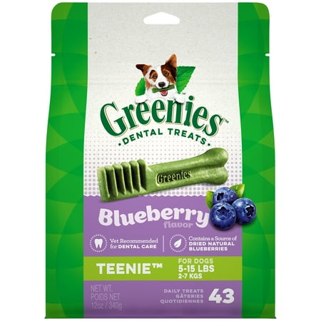 GREENIES TEENIE Natural Dog Dental Chews Blueberry Flavor, 12 oz.