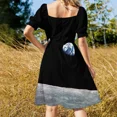 thumbnail image 4 of Earthrise Robe Sans Manches Apollo 8 Robe Violette Robes d'Été Femmes 2024 Robes de Danse, 4 of 5