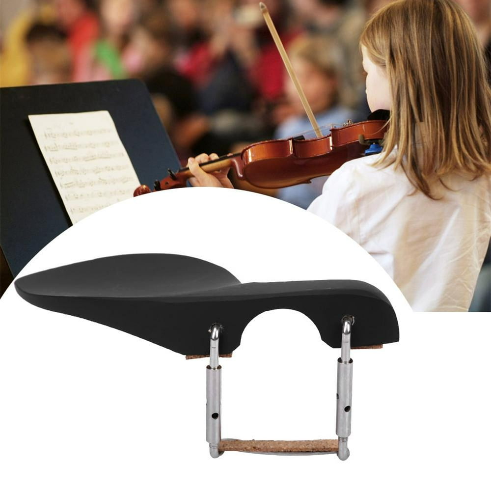 Mgaxyff Ebony Wood Chin Rest with Softwood Strip&Bracket for 4/4 Size
