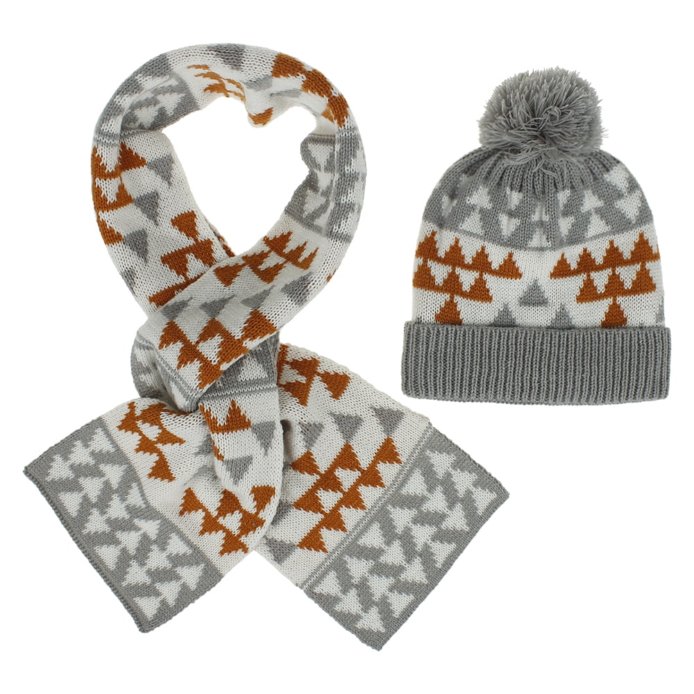 Details about   Kids Winter Hat & Mitten Set Boys Girls Knitted Soft Touch Gloves Thick Warmer 