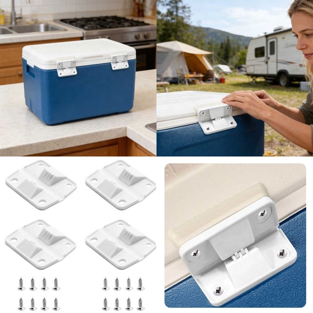Klonfd Universal Hinge For Coolers And Insulated Storage Containers Rustproof Replacement Lid Hinge Easy Installation