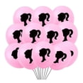 thumbnail image 3 of Juego de globos de látex con temática de Barbie para adultos y niños, suministros de decoración para fiesta de cumpleaños, boda y Princesa, rosa y blanco, 1 Juego（20240507X02 48PCS, 3 of 5
