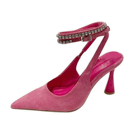 

Sngxgn Women s Mila Low Heel Pump ShoesWomens Dress Shoes Low Heel Hot Pink 8.5