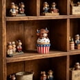 thumbnail image 5 of Nkmbld Patriotic Highland Cow Resin Figurines, 4th of July Farmhouse Tiered Tray Decorations for 250th Anniversary Home Kitchen Desk Table Shelf Decor, 5 of 8