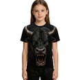thumbnail image 3 of Glisme Toddler Tops For Boy 3-4 Years Short Sleeve O Neck T Shirts Animal Prints Tee Fashion Playsuit Black, 3 of 6