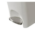 thumbnail image 5 of Rubbermaid 11.25 gal Step-On Slim Fit Plastic Kitchen Trash Can, White, 5 of 9