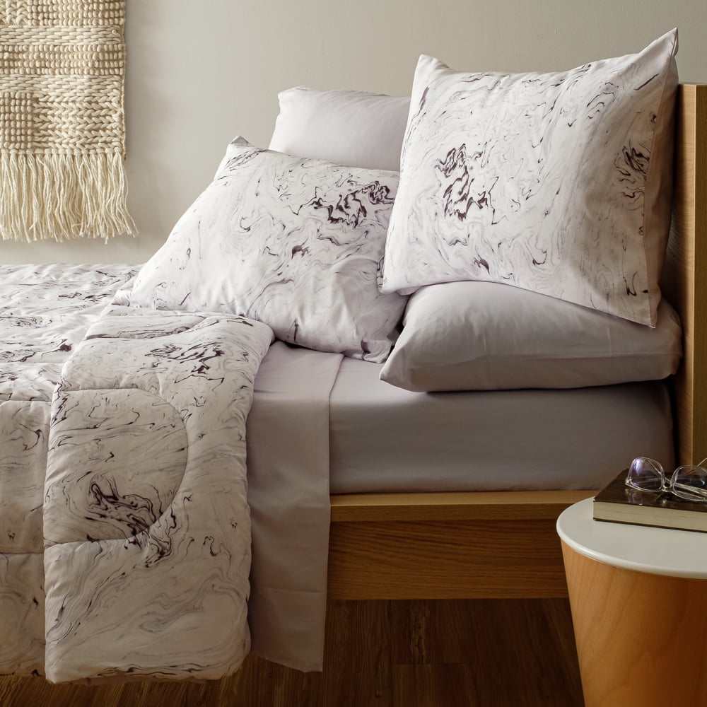 Dawn 5Piece BedinaBag Comforter Set in Marble, Twin/Twin XL Size